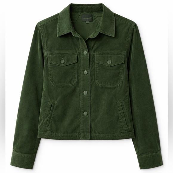 Kut from the Kloth Jackets & Blazers - KUT from the Kloth Corduroy Utility Shirt Jacket Forest Green Shacket Small